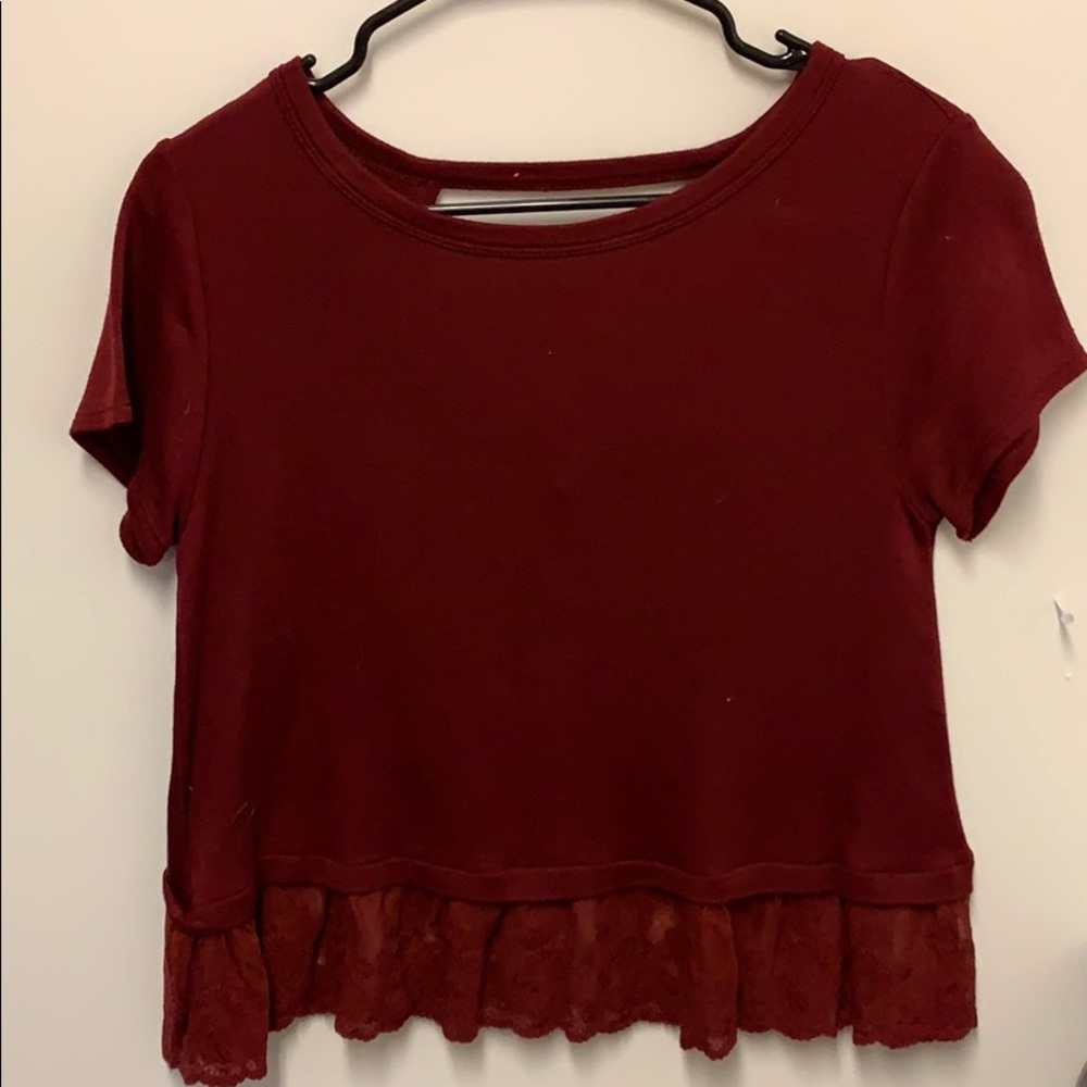 Maroon Franchesca’s Peplum Top